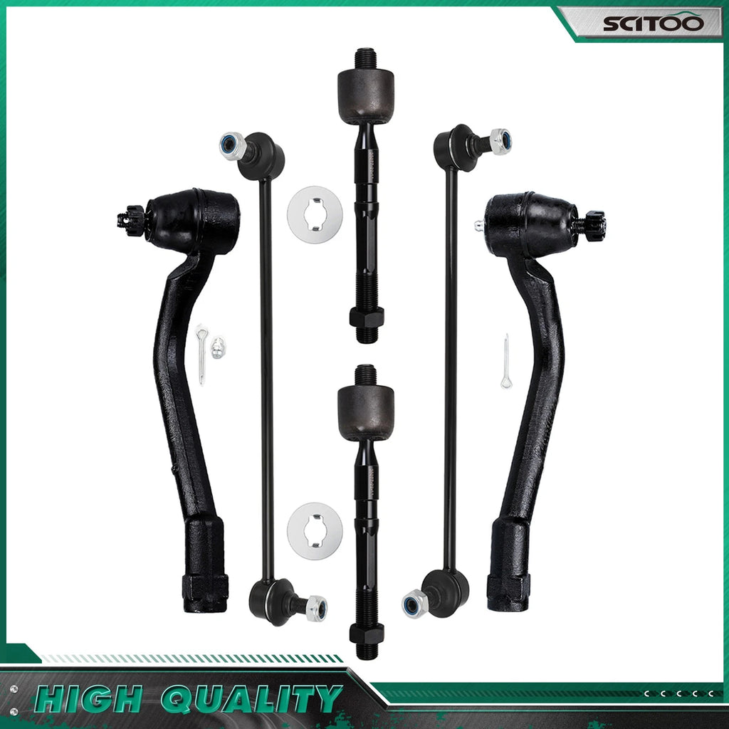 Front Strut Coil Spring Sway Bar Links Tie Rod End Kit for Kia Optima (2011–2012)