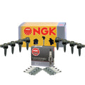Set of 8 NGK Ignition Coils & V-Power Spark Plugs for Lexus Toyota (2000–2009)