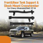Front & Rear Tank Support + Shock Mount Crossmember Set for Chevy Silverado 1500 (2007–2013)