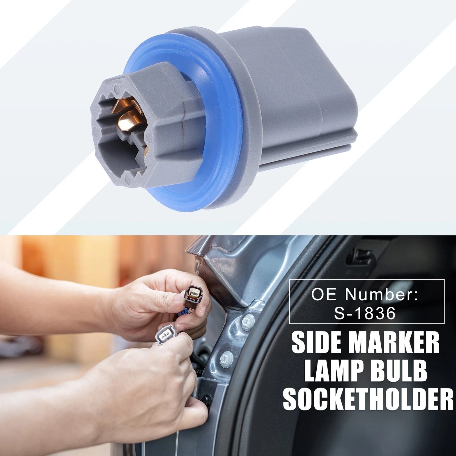Side Marker Lamp Bulb Socket Holder S-1836 for Ford F150 F250 F350 (1997–2003)