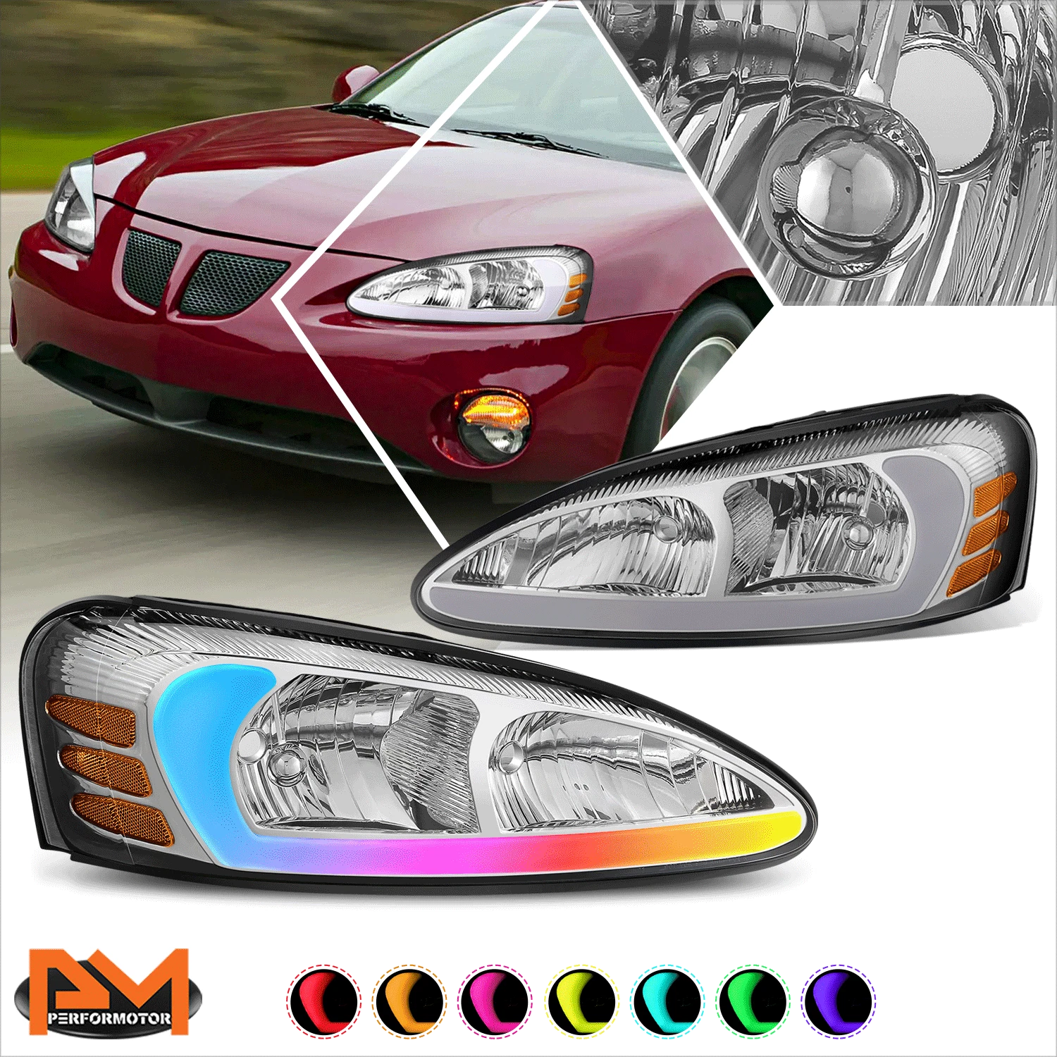 Clear Lens Fog Lights with Switch and Chrome Bezel for Honda CR-V (2007–2009)