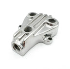 3 Port Fuel Distribution Block Polished Triangle Finned for Hot Rods (Aluminum, USA)