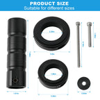 Boat Flag Pole Bracket Kit for Rail Mount (No Drilling) - Black