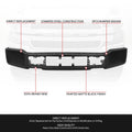 3-Piece Front Bumper Face Bar for Ford F-150 (2018–2020) Black w/o Fog Light Holes