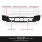 3-Piece Front Bumper Face Bar for Ford F-150 (2018–2020) Black w/o Fog Light Holes