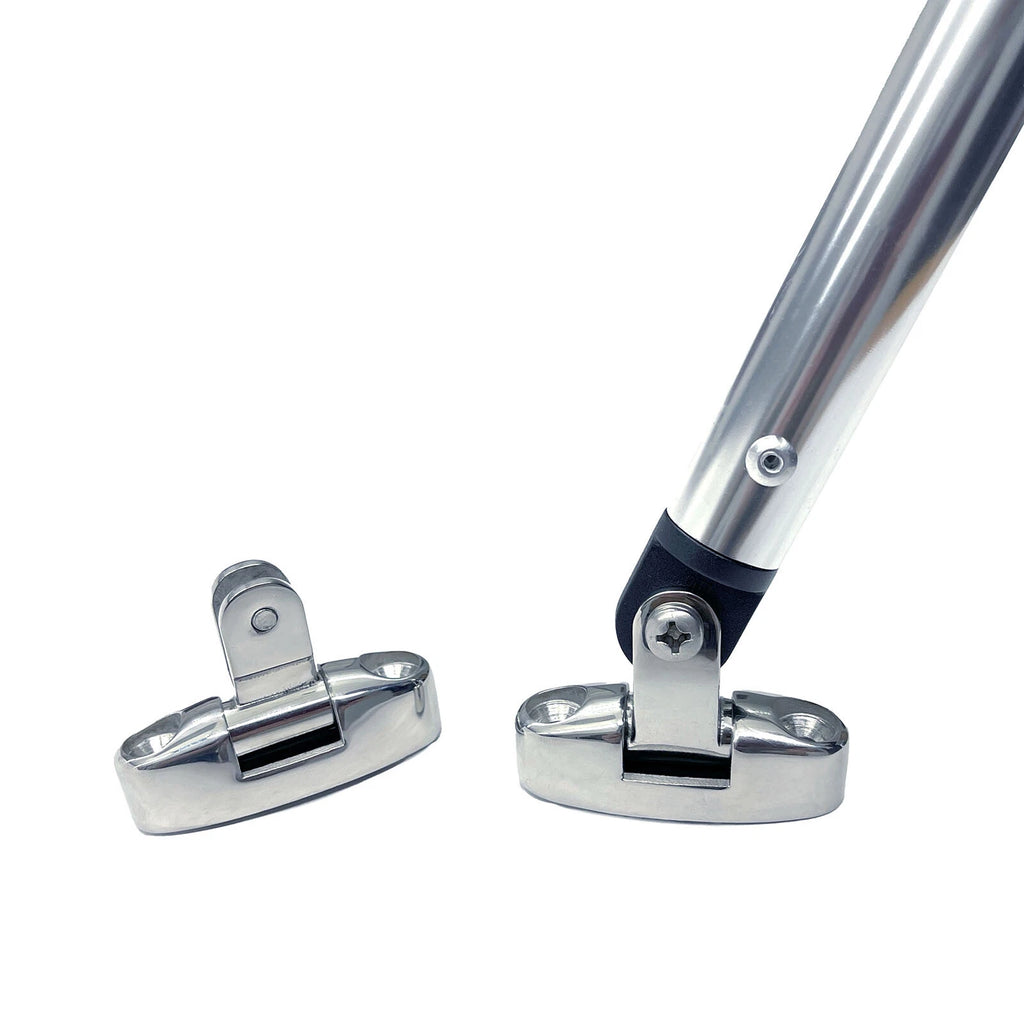 Set of 2 Stainless Steel Bimini Top Deck Hinge Swivel Mounts for Marine Boat