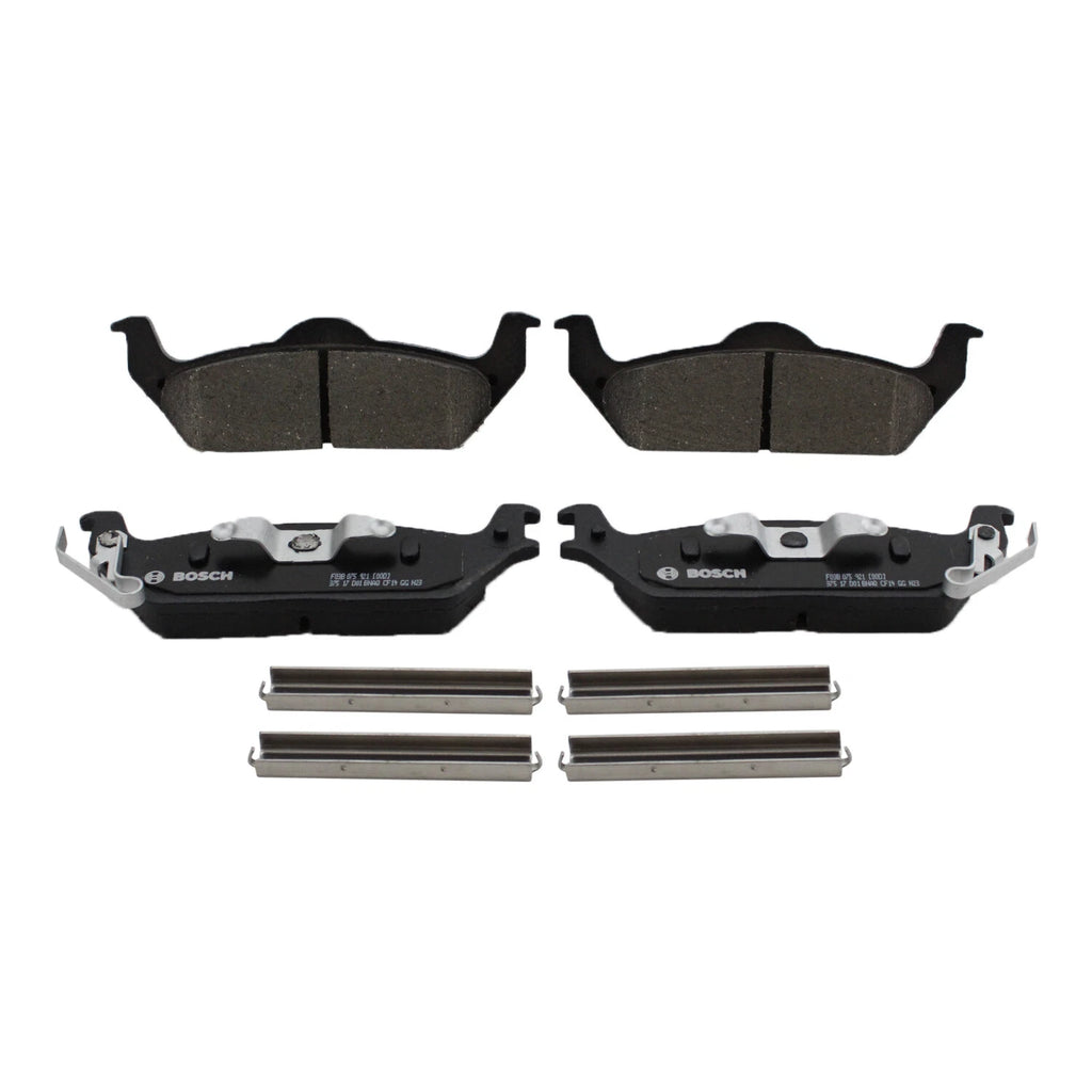 Set of 4 Bosch QuietCast Rear Ceramic Slotted Brake Pads for Ford F-150 (2004–2020)