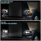 LED DRL+Turn Signal Projector Headlights for Peterbilt 389 388 (2008–2021)