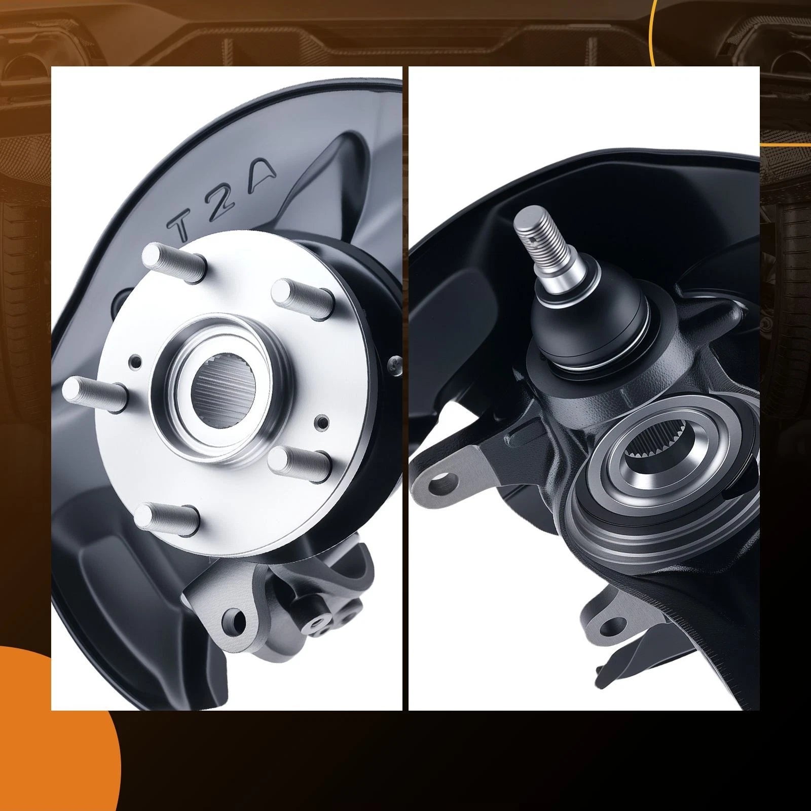 Front Left Steering Knuckle + Wheel Hub Bearing for Honda Accord (2013–2015)