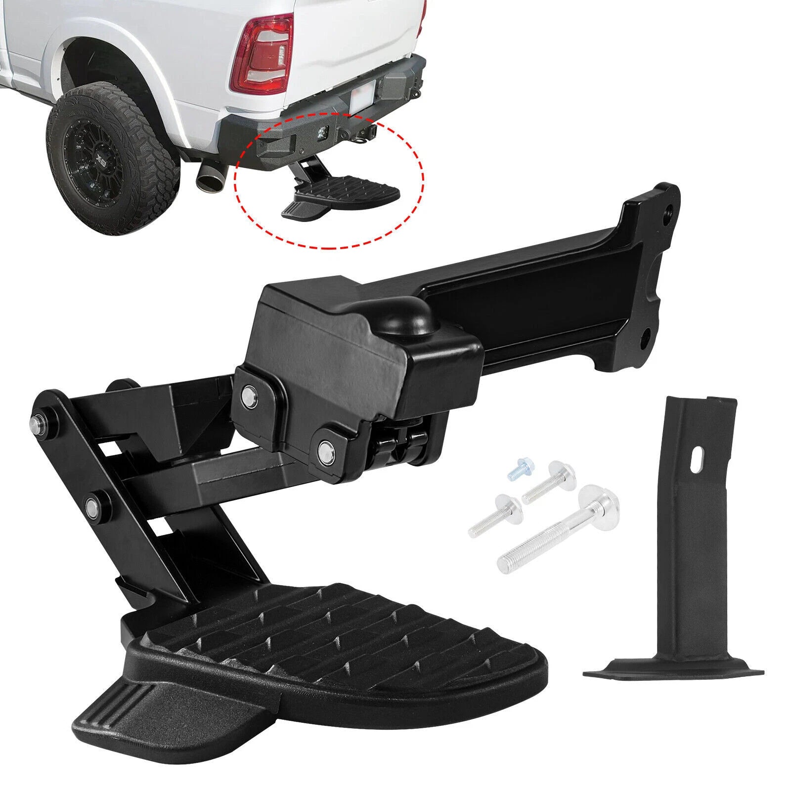 Rear Bumper Retractable Side Bed Step for Ram 2500 3500 (2019–2024) 82215842AH