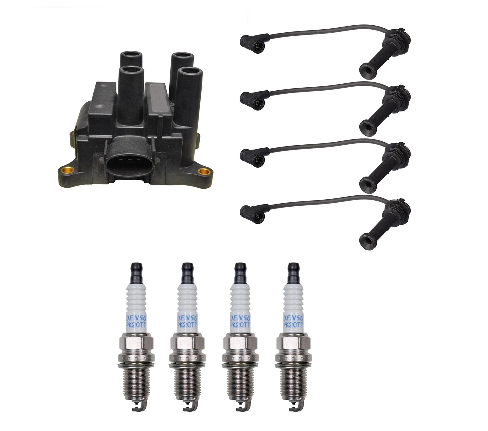 Set of 4 Denso Ignition Coil Wire for Mazda Tribute L4 (2001–2006)