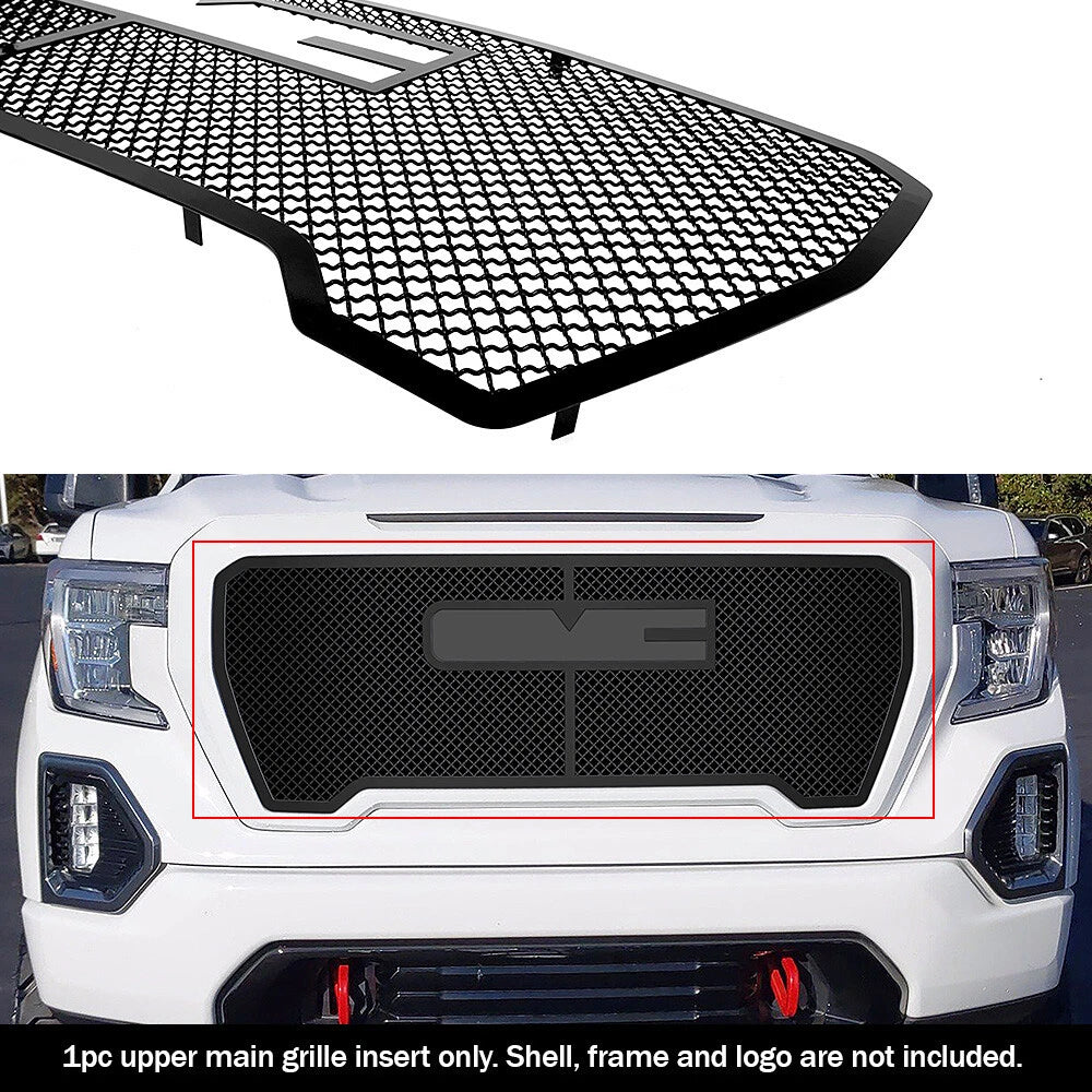Upper Black Mesh Grille Insert for GMC Sierra 1500 (2019-2021)