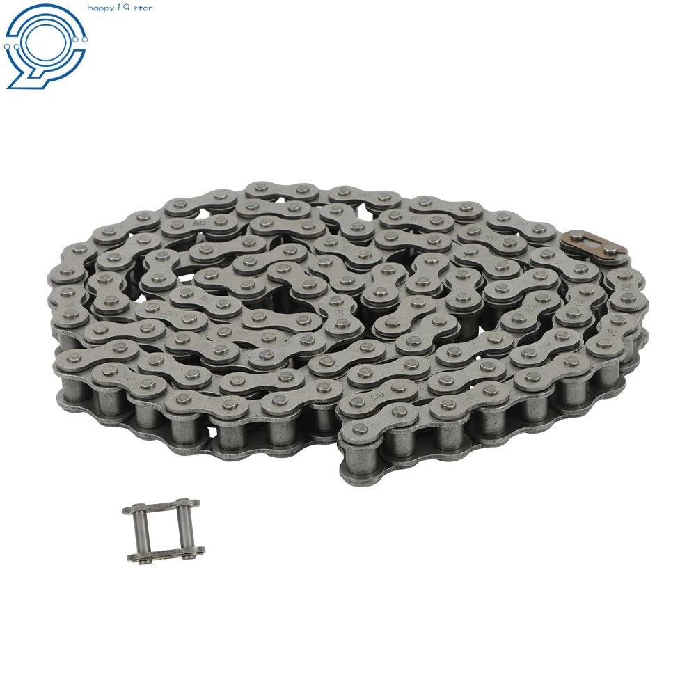 10 ft Roller Chain for - Carbon Steel, 1 Connector