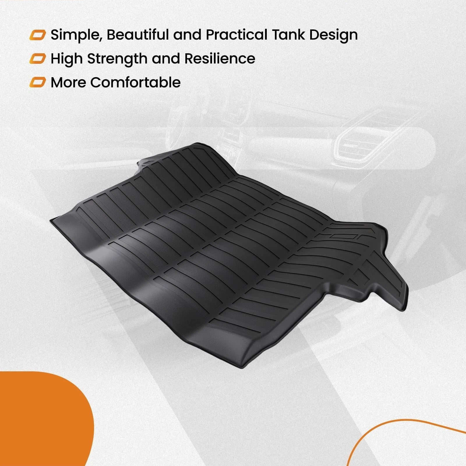 Cargo Floor Liner Trunk Mat for Subaru Forester (2014–2018) TPE Black