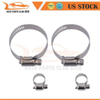 Set of 2 Stainless Steel Radiator Oil Hose Clamps (8-10mm, 27-51mm)