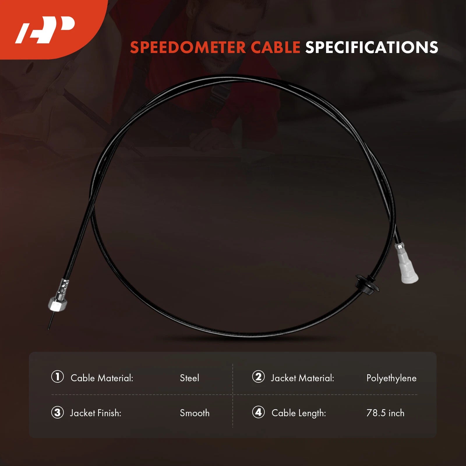 Speedometer Cable for Jeep Wrangler YJ (1991–1993) 78.5 Inch
