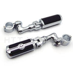 Chrome 25mm Gear Skull FootPeg for Honda GoldWing, Kawasaki, Suzuki, Triumph