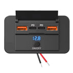 4-Port USB Car Charger Adapter for Universal Use (12V)