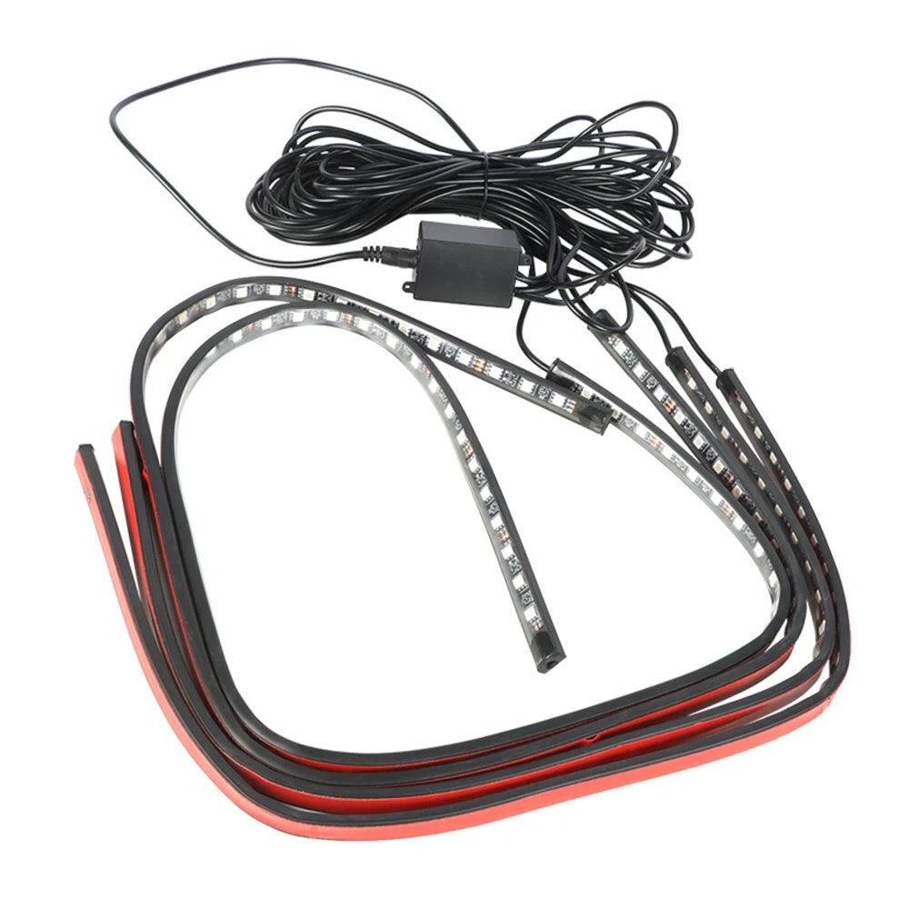 Set of 4 RGB LED Strip Neon Lights for Under Car Underglow System