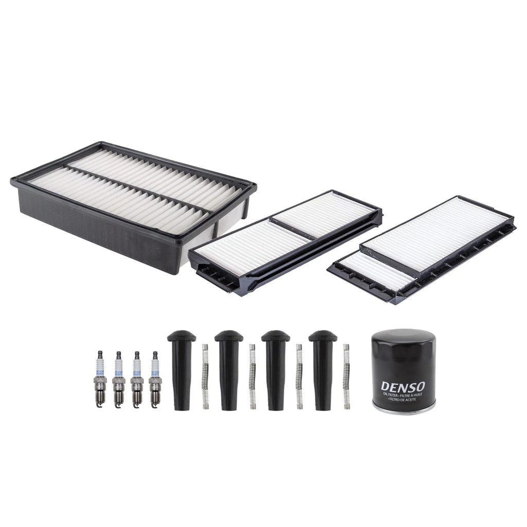 Denso Tune Up Kit 4 Spark Plugs & Boots for Mazda 3 GS GX i (2004–2005)