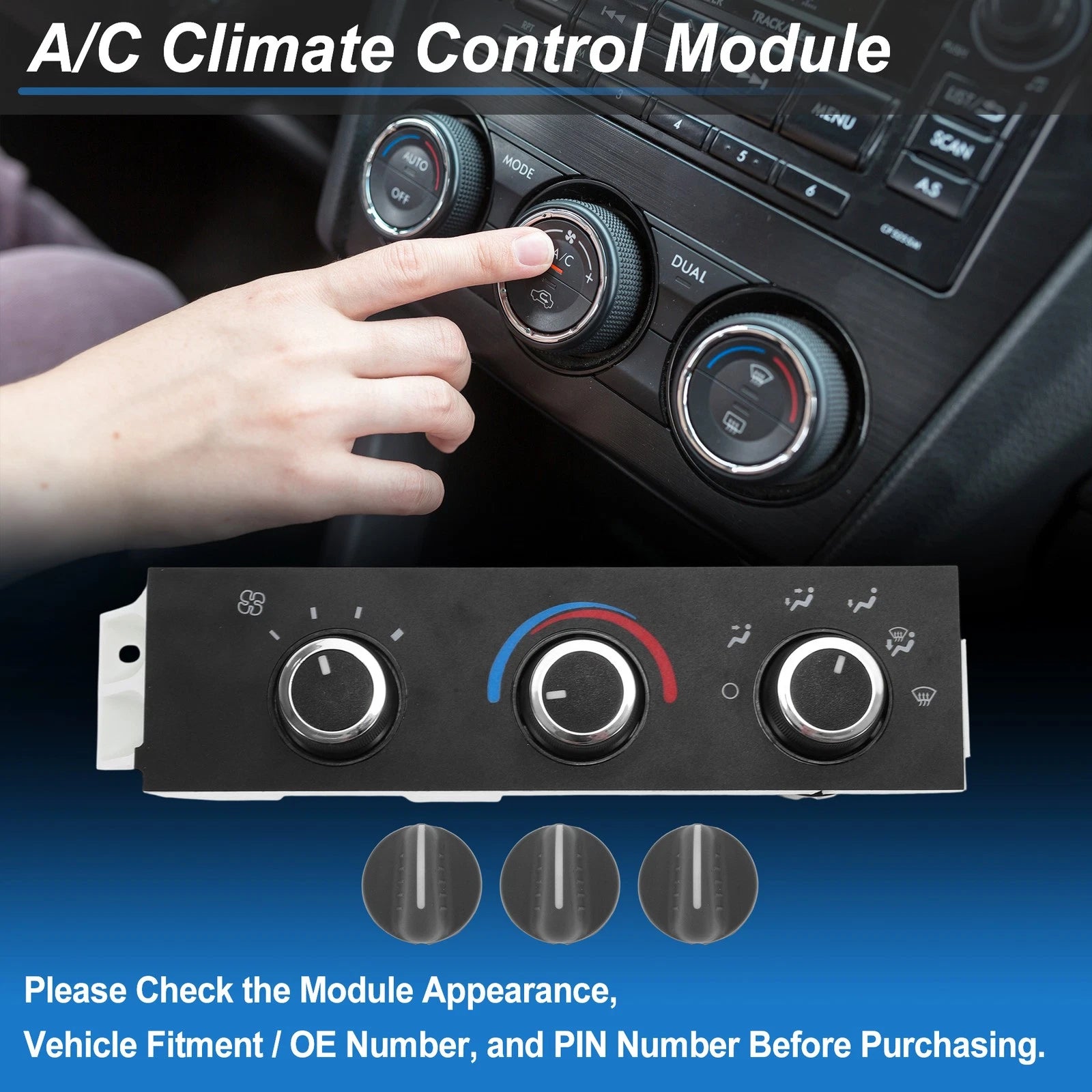 A/C Heater Climate Control Switch Module for Chevrolet Express (No. 599-293)