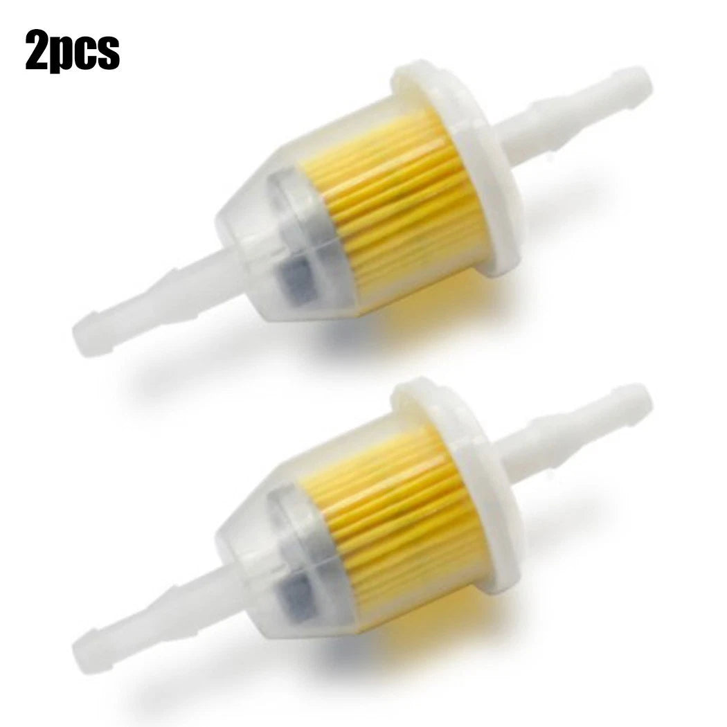 Set of 2 Transparent Fuel Filters for Lawn Mower (6mm Diameter, 14 Length)