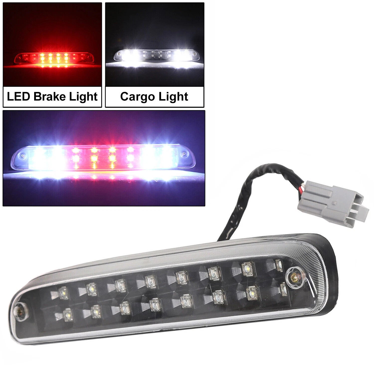 Clear LED 3rd Brake Light for Ford F250 F350 F450 F550 Super Duty (1999–2016)