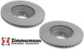 Set of 2 Front Brake Discs for BMW E39 528i (1997–2003) ZIMMERMANN COAT 34116767061