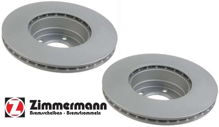 Set of 2 Front Brake Discs for BMW E39 528i (1997–2003) ZIMMERMANN COAT 34116767061