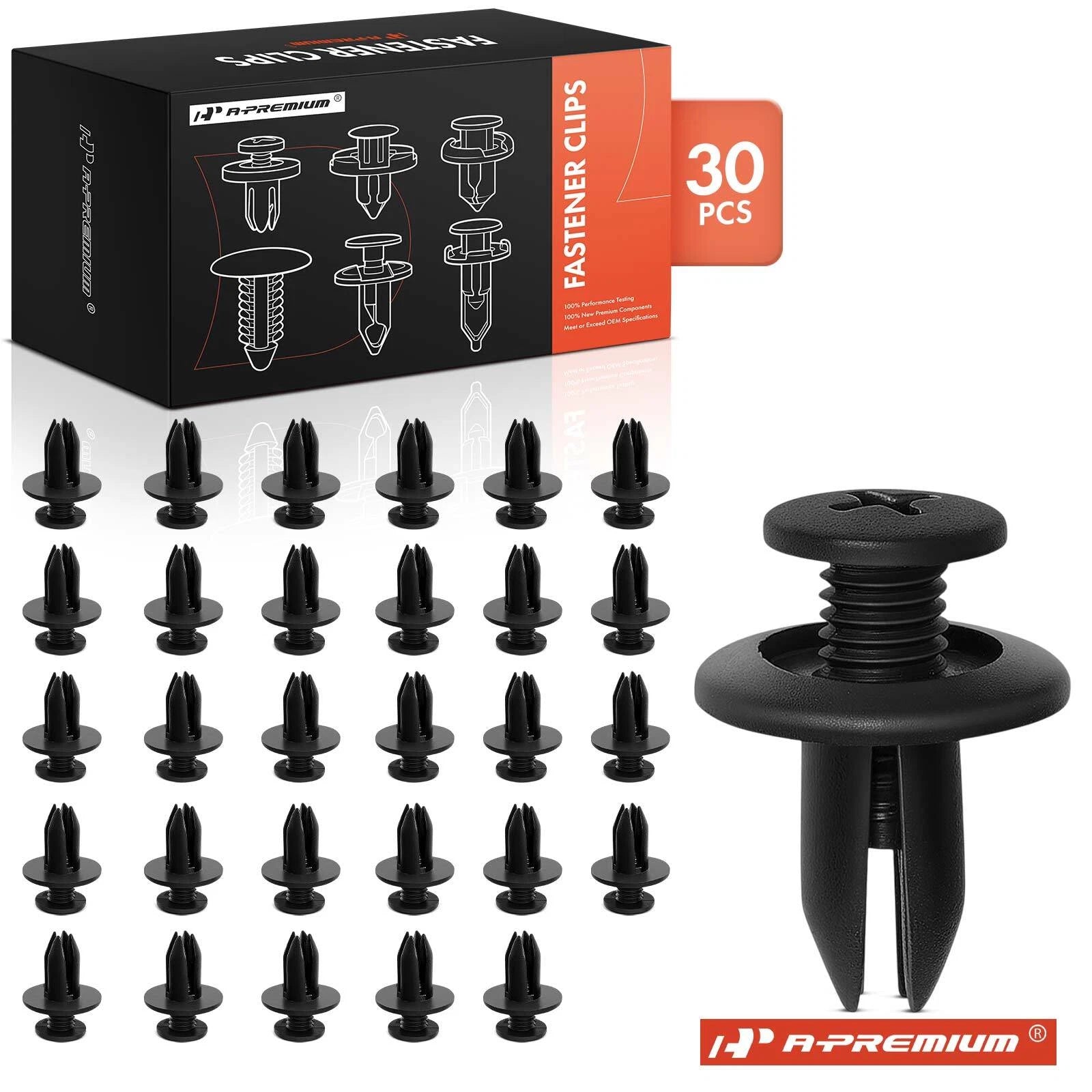 30x Screw-Type Retainer Bumper Clips for Toyota Nissan Ford Mazda