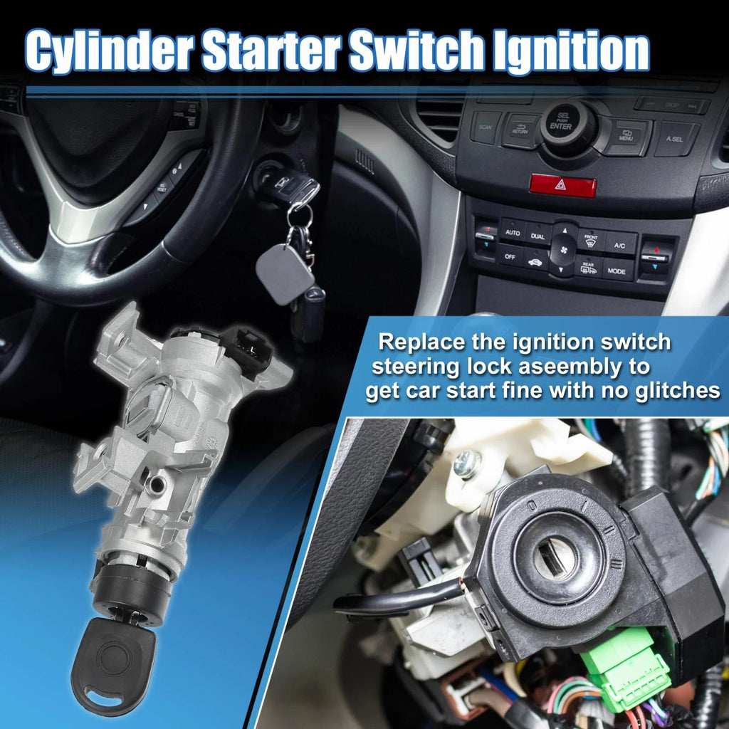 Set of 1 Ignition Switch Steering Lock Cylinder with Key 1K0905851B for VW Audi (2000–2023)