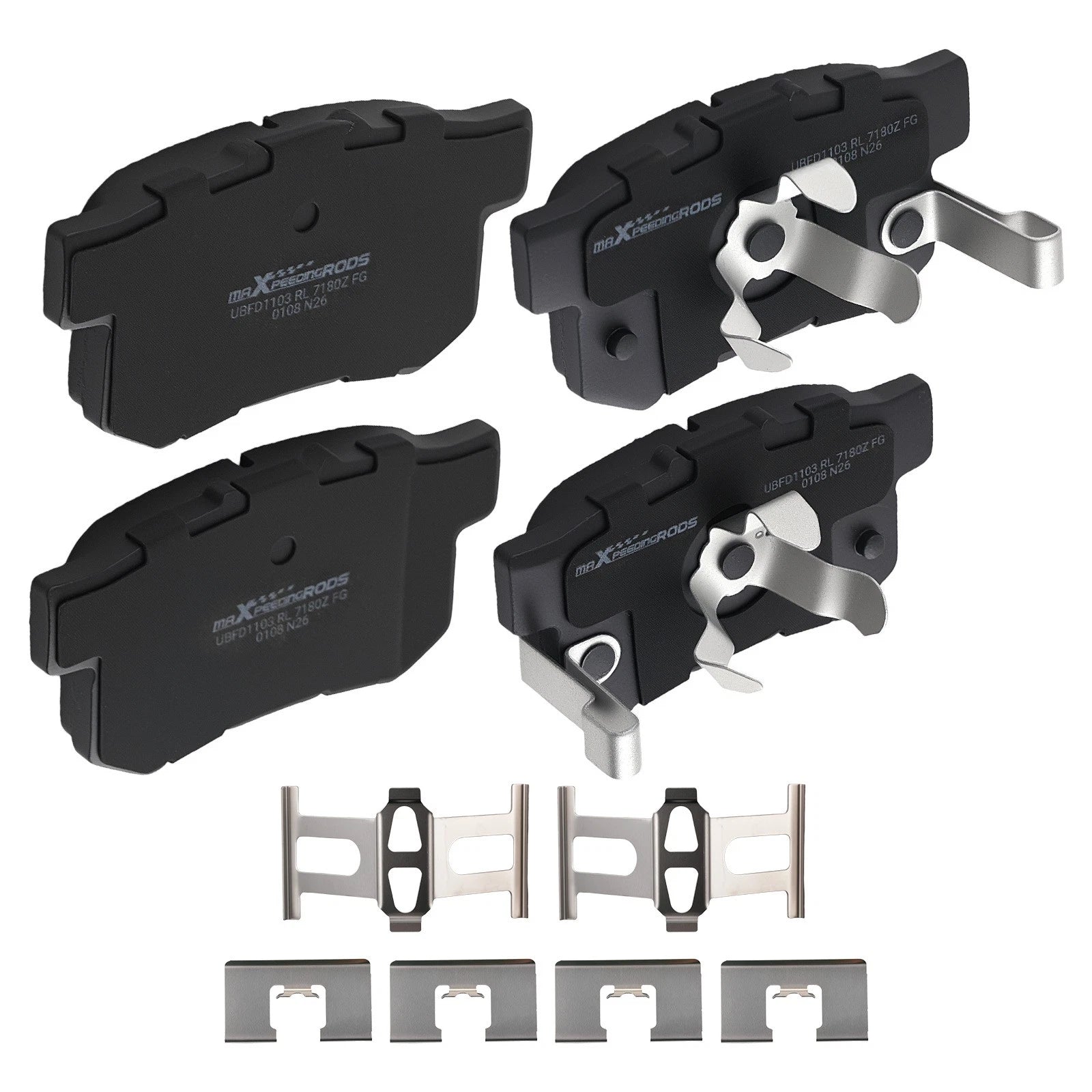 Set of 4 Rear Ceramic Brake Pads for Acura RDX (2010–2018) Honda CR-V (2005–2016)