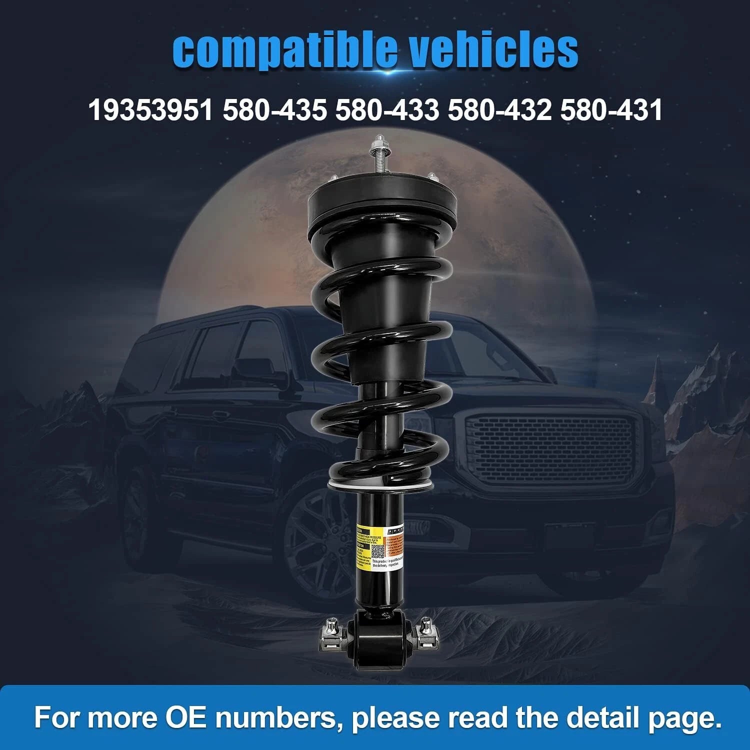 Front Strut Assembly Shock for Cadillac Escalade, GMC Yukon (2015–2020) 580-435