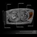 Headlight Corner Signal Lamp for Dodge Ram 1500 2500 3500 (2006–2009) Smoked Amber
