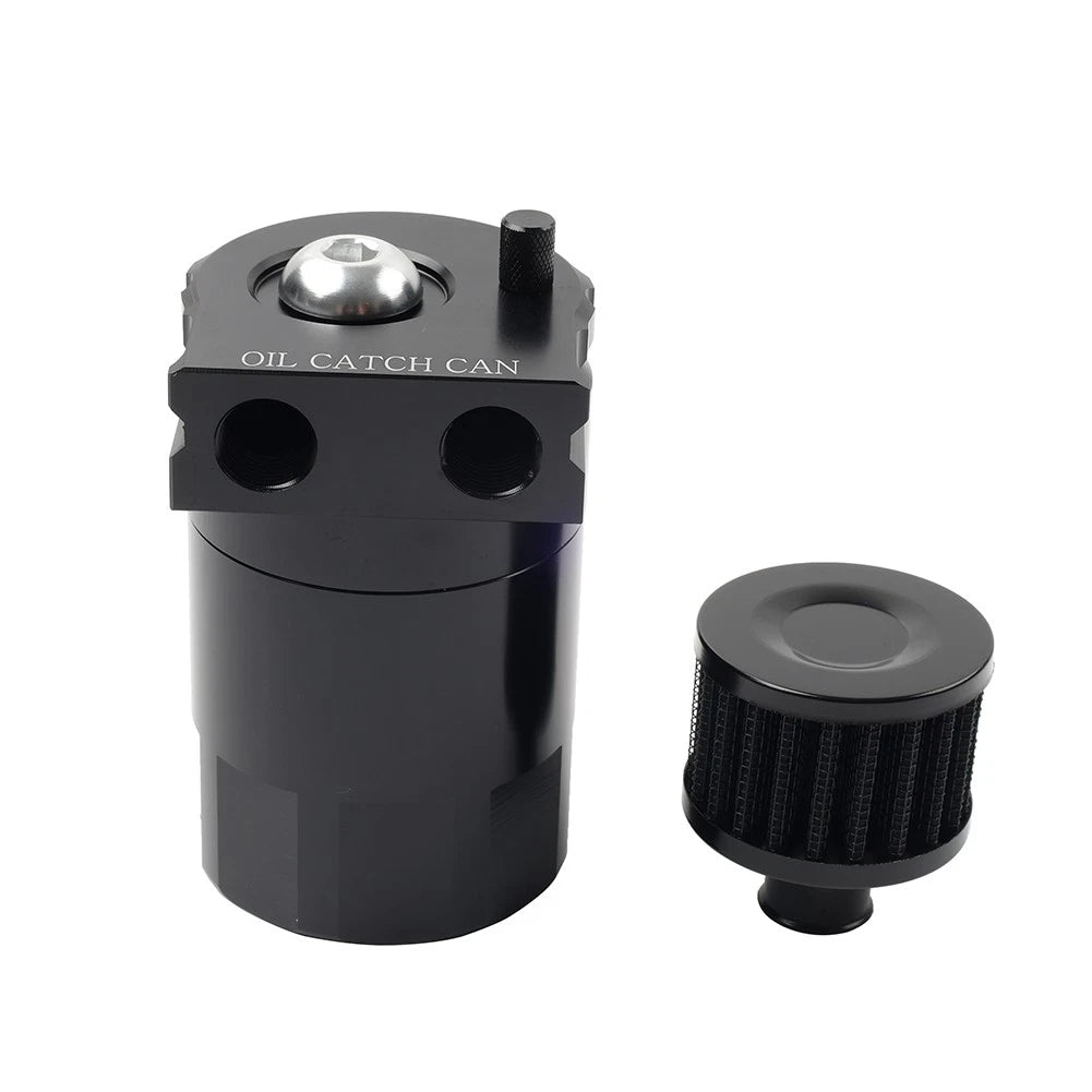 Baffled Engine Oil Catch Can Tank Kit for Universal Vehicles (300ml)