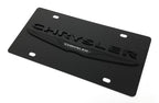 Black License Plate Cover with Blacked Out Chrysler Script for Chrysler (2011–2018)