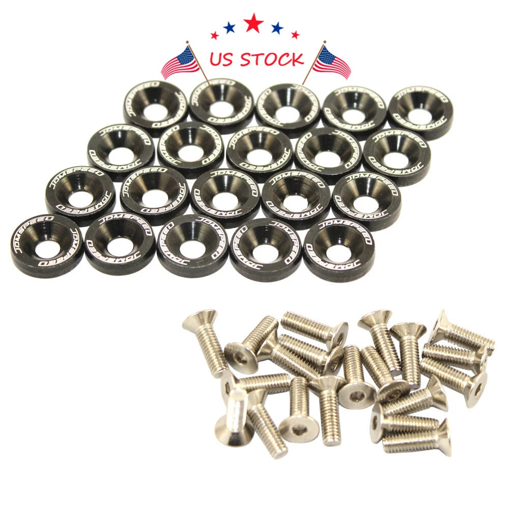 20PCS Billet CNC Aluminum Fender Washer for Make Model