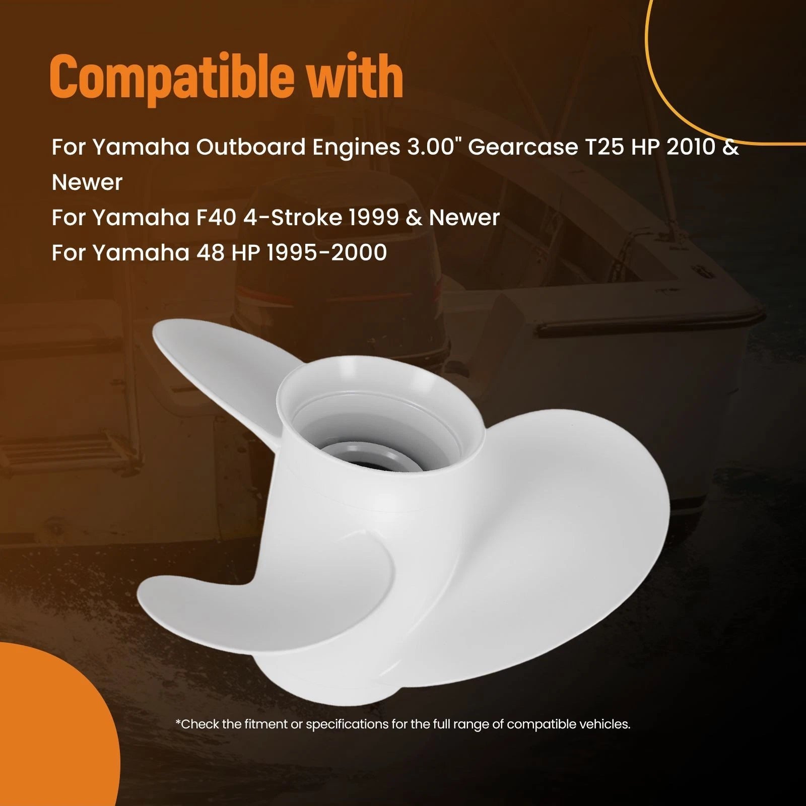 10 5/8"x12" Propeller for Yamaha 40HP 48HP 50HP 55HP 60HP