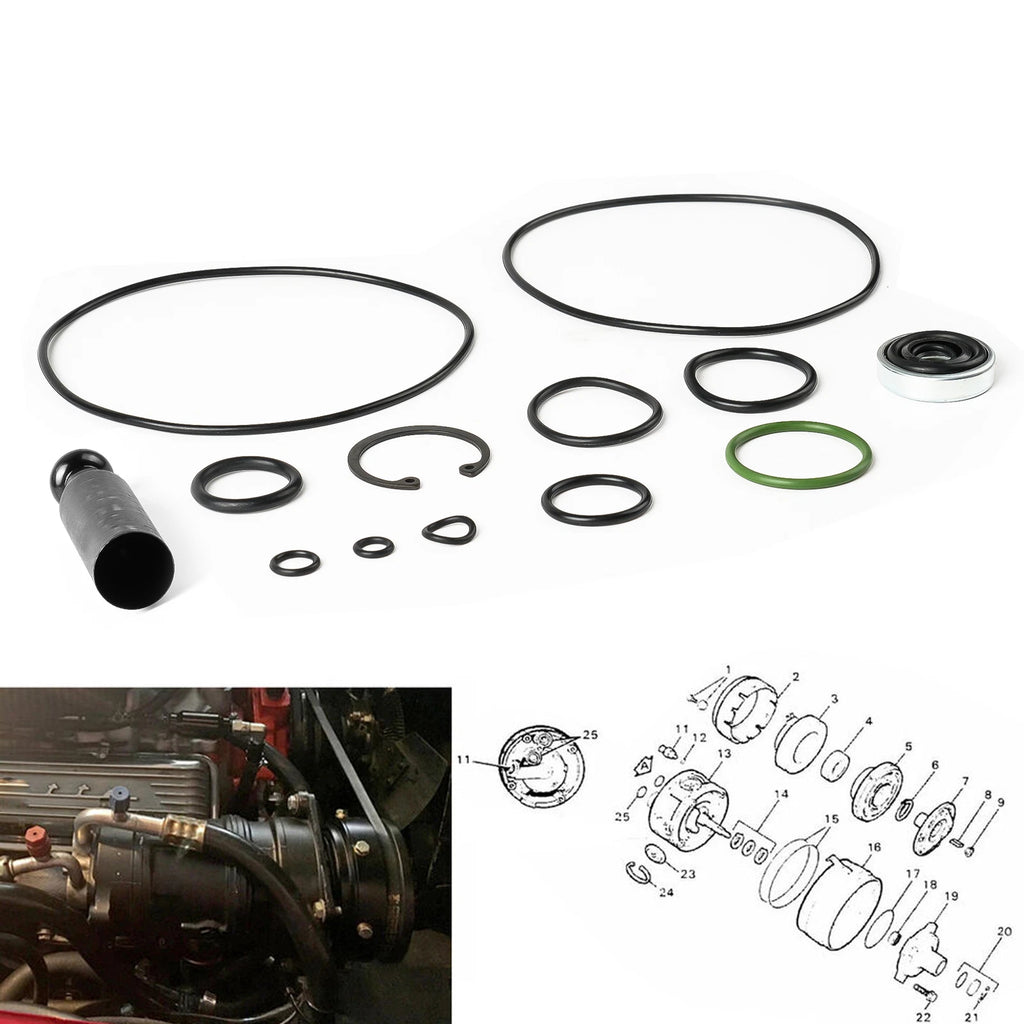 AC Compressor Reseal Kit for GM A6 (O-Ring, Shaft Seal, Installer Tool)