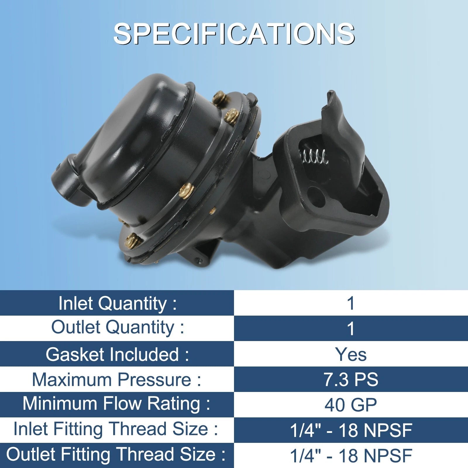 Mechanical Fuel Pump for Small Block Chevy (120GPH, 8.5 PSI)