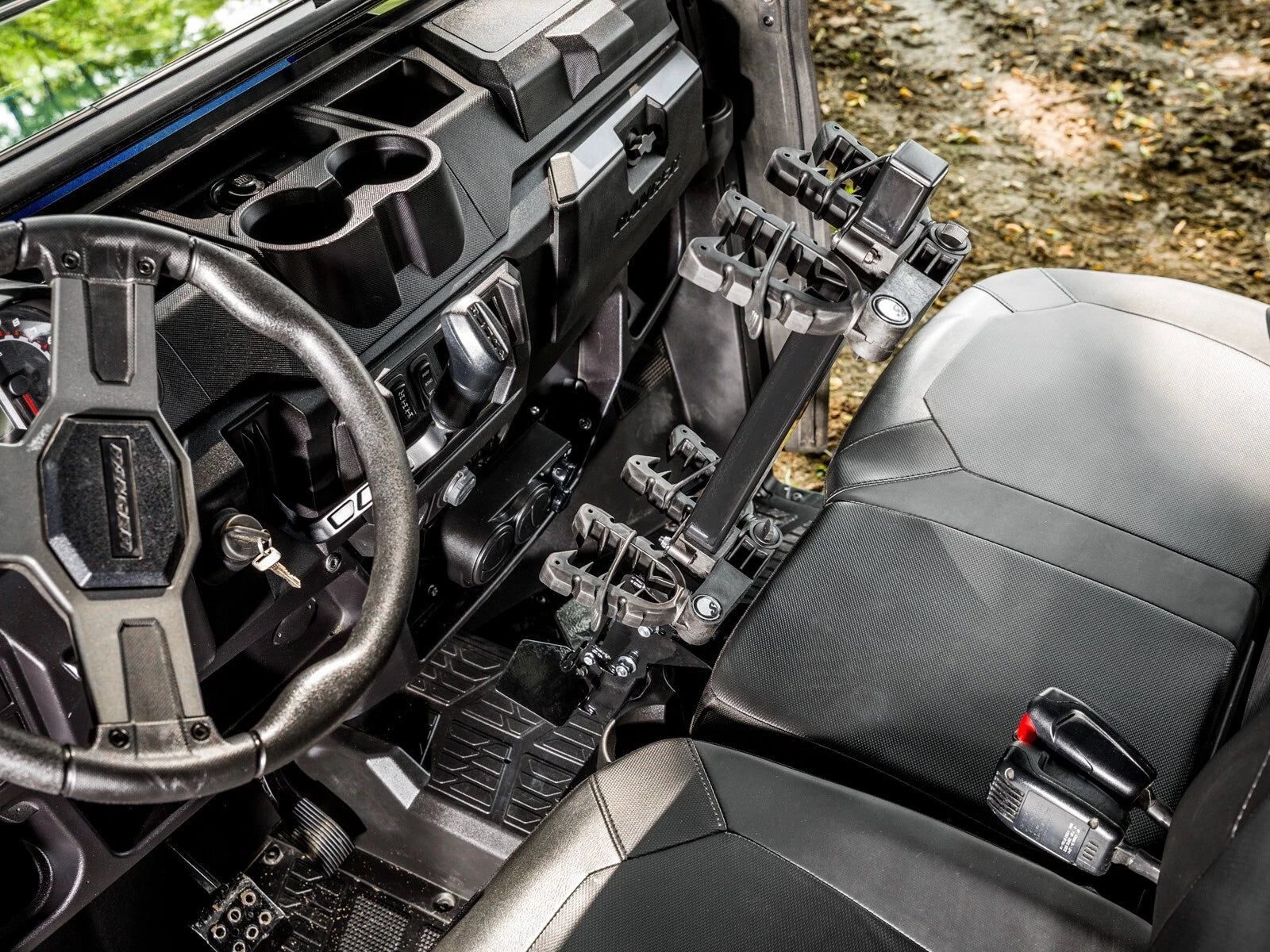 Floor-Mounted Gun Holder for Polaris Ranger XP 1000 (2017–2023)