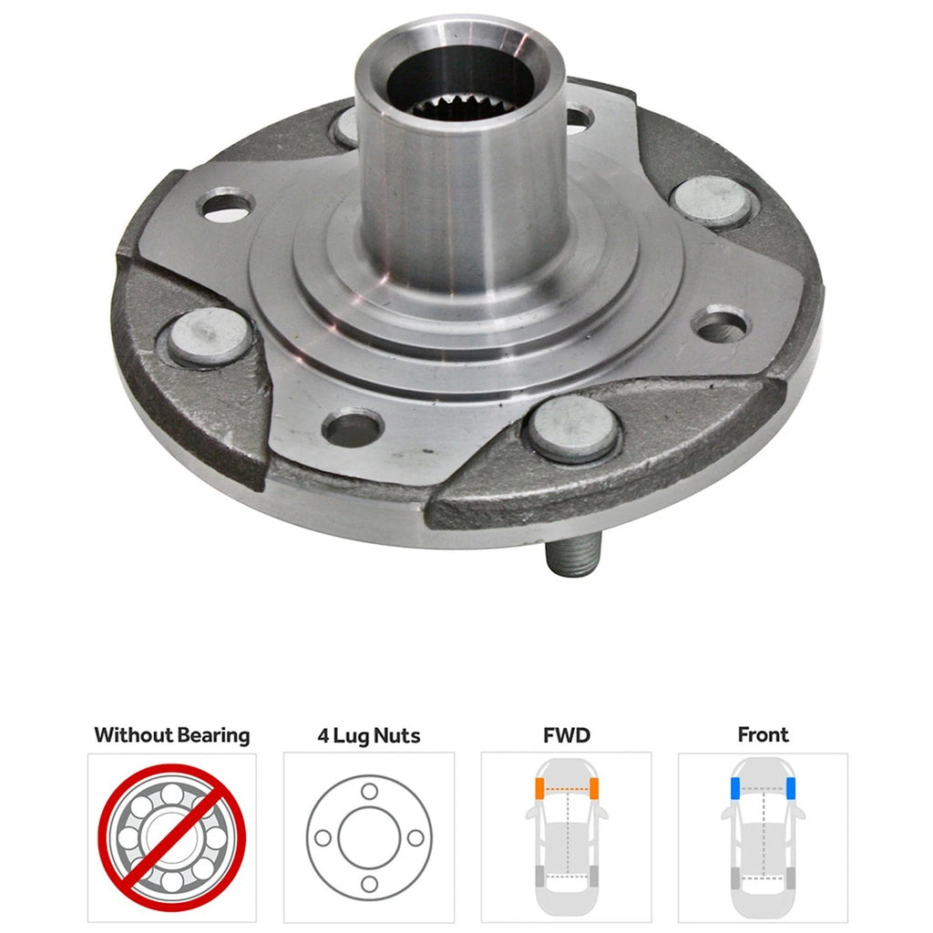 Wheel Hubs for ABS Vehicles (Front Driver/Passenger Side)