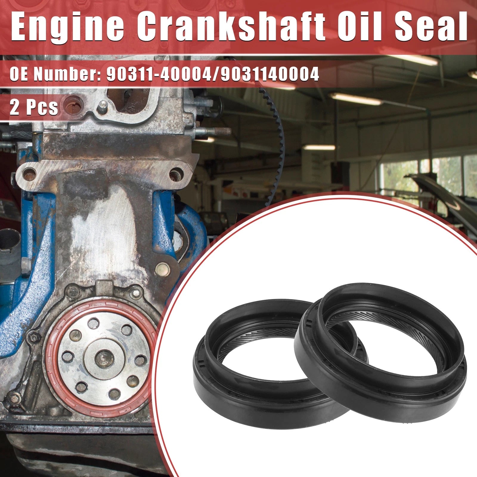 2X Engine Crankshaft Oil Seal for Toyota Camry (No. 90311-40004)