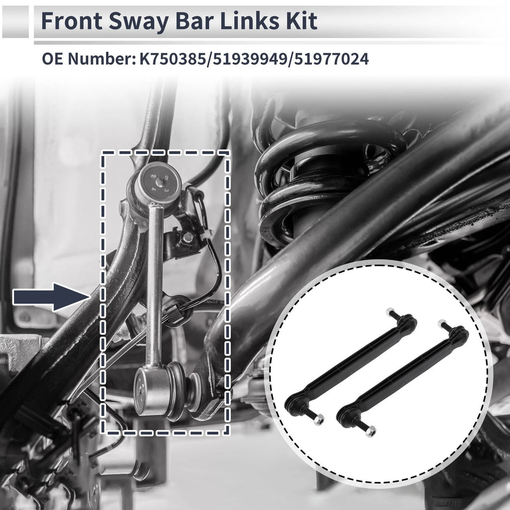 Set of 2 Front Stabilizer Bar Links for Chrysler 200 (2011–2014) No.K750385/51939949