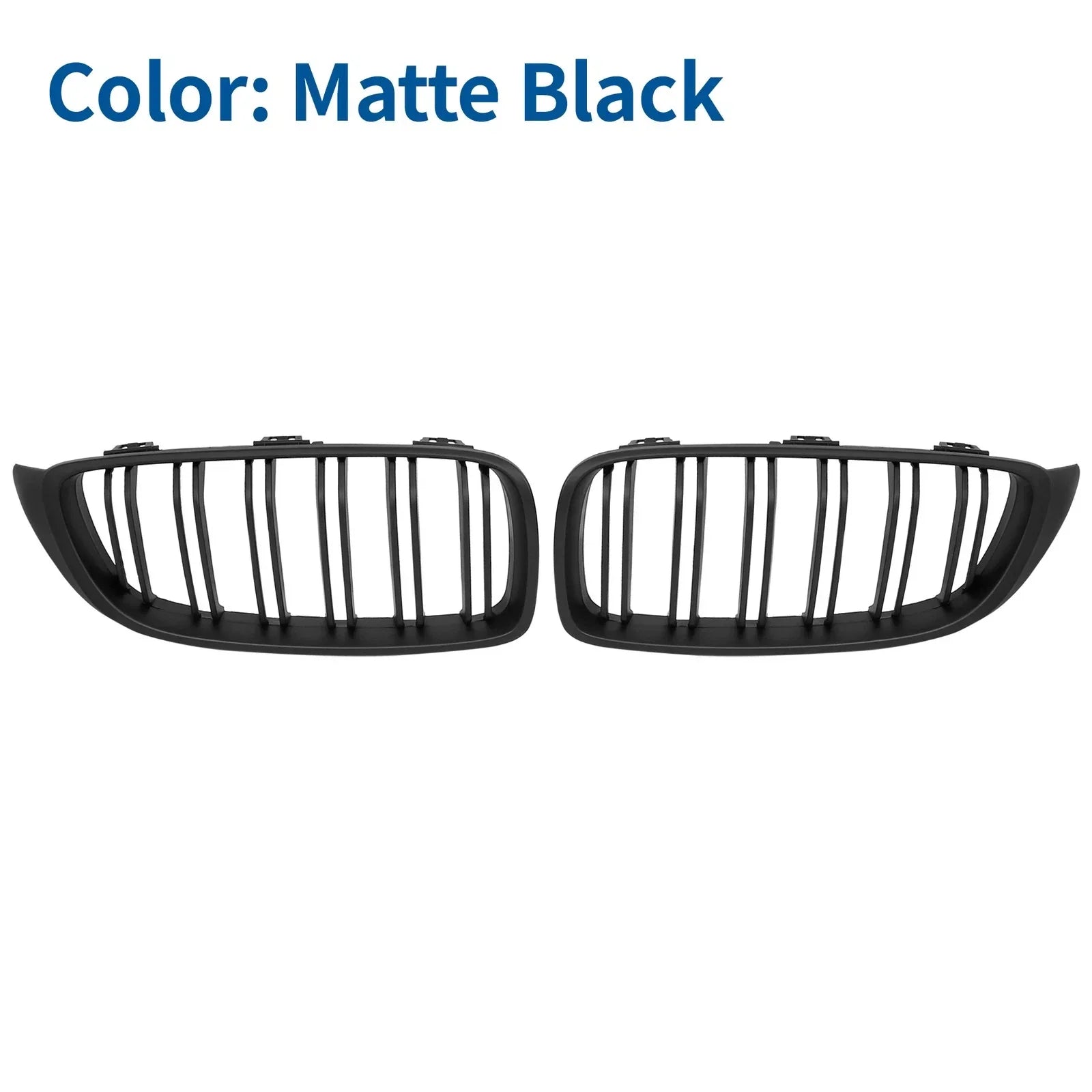 Matte Black Hood Grill Kidney Grille Double Slat for BMW F32 (2013 - 2018) 4-Door