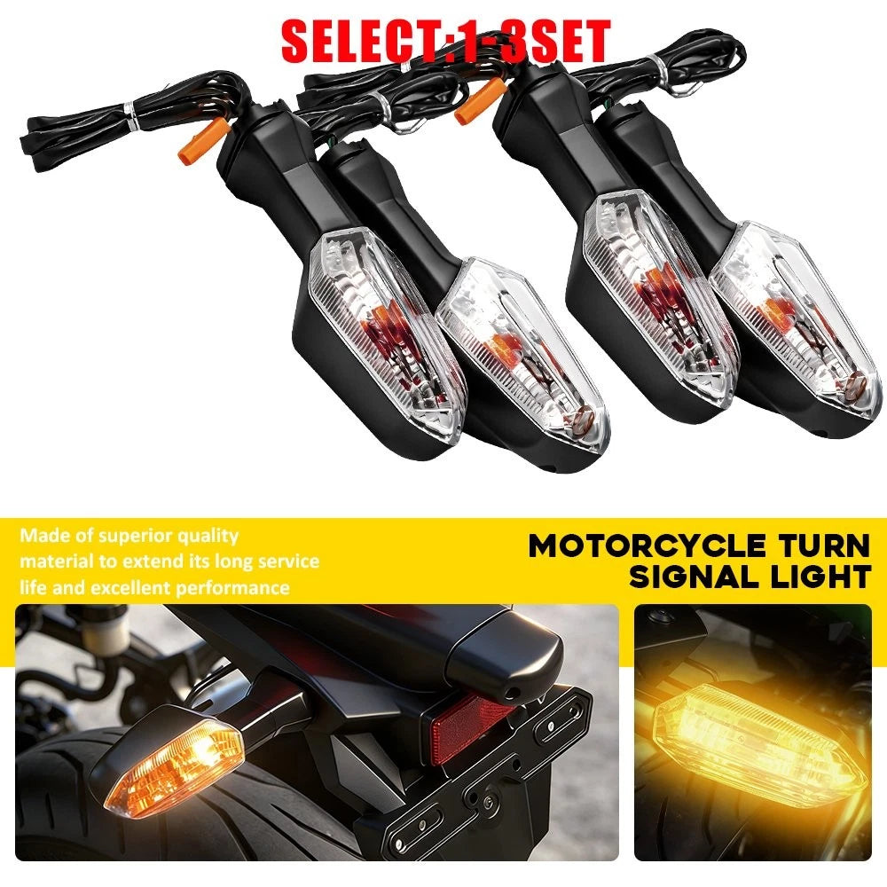 Clear Lens Turn Signal Lights for Kawasaki ER-6N (2012–2016) 4-12X