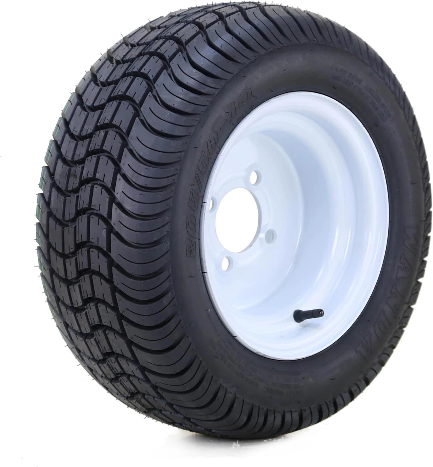 WANDA 205/50-10 Golf Cart Tire Rim for Golf Cart (4 Lugs, 4" PCD)