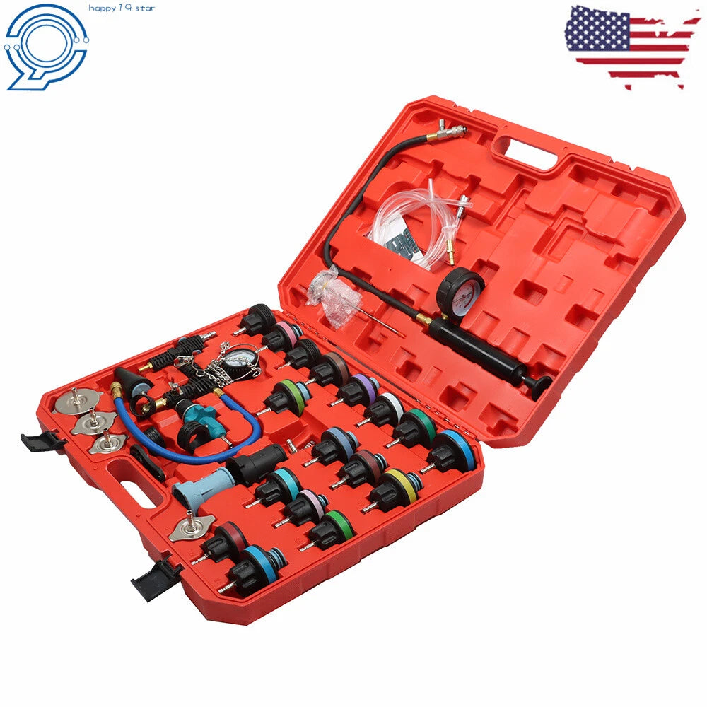 33 PCS Radiator Pressure Tester Kit for Cooling System Tool Set