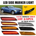 Set of 8 Front Rear Bumper Signal Side Marker Lights for Chrysler Crossfire (2004–2008)
