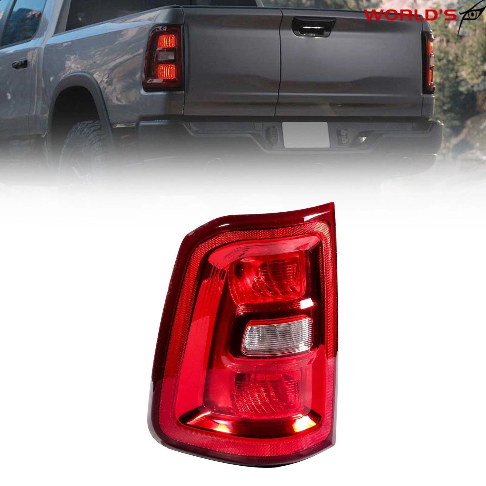 Left Side Tail Light Assembly for Ram 1500 (2025) Halogen Brake Clear Lamp